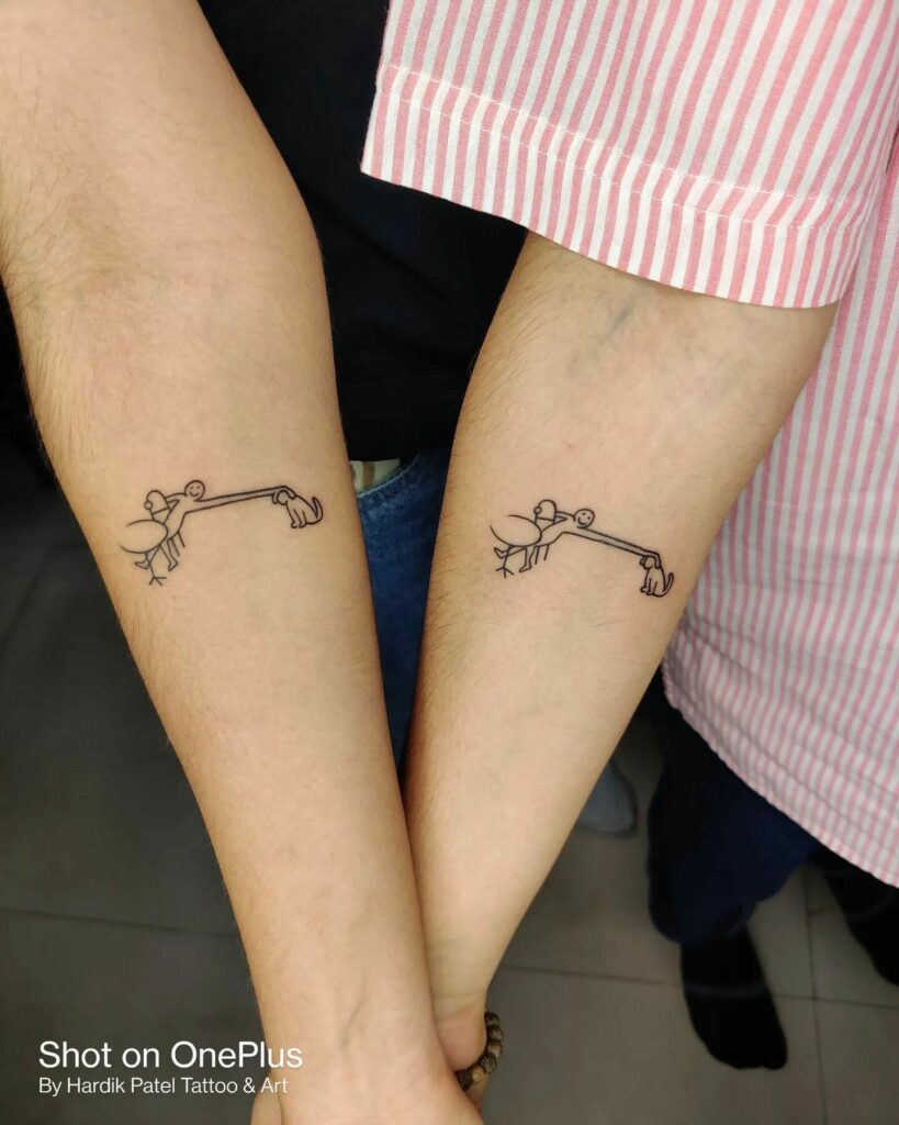 12+ Dog Outline Tattoo Ideas To Inspire You! 13 Couple Dog Outline Tattoo