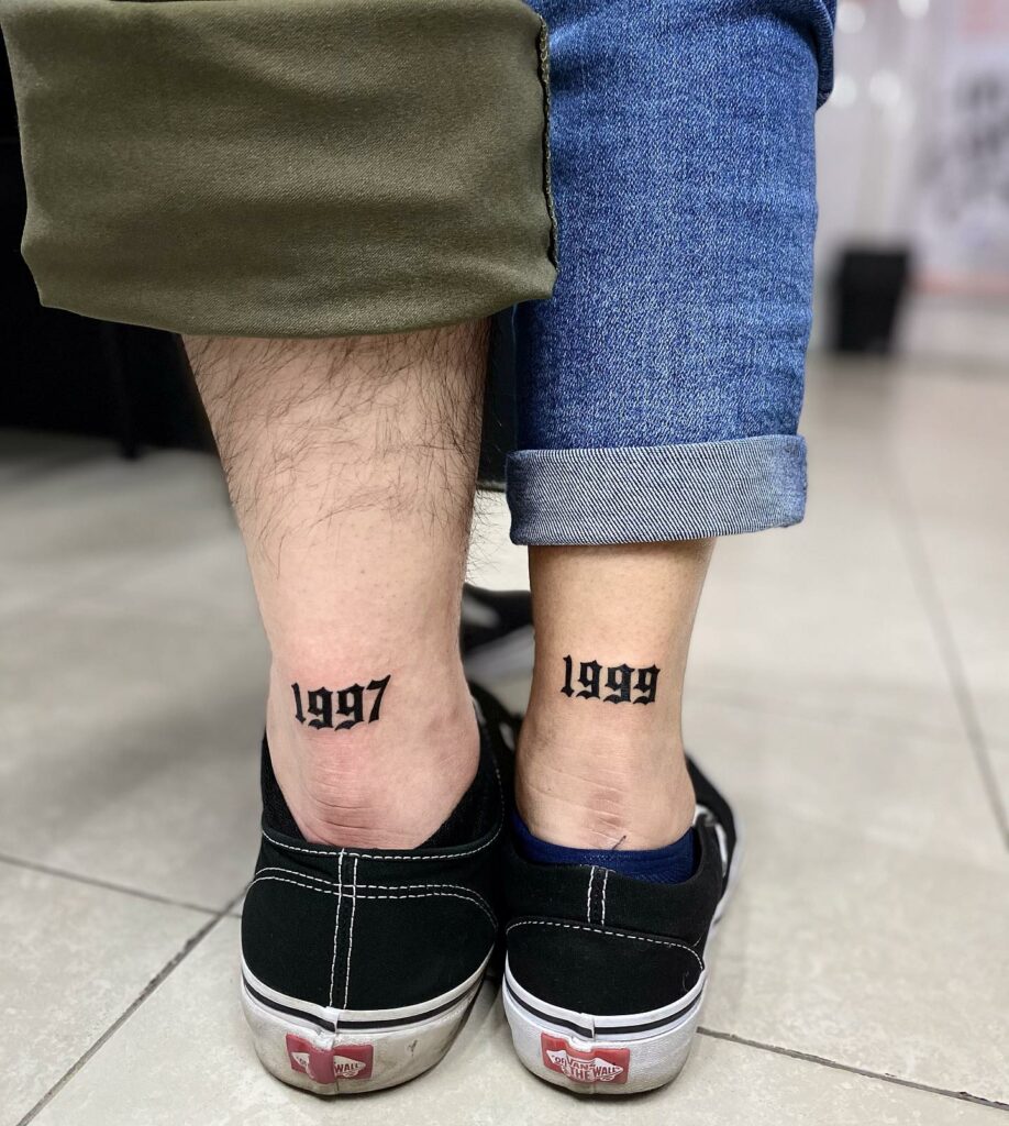 10+ Tattoo Number Styles That Will Blow Your Mind! 17 Couples Number Styles Tattoo Design