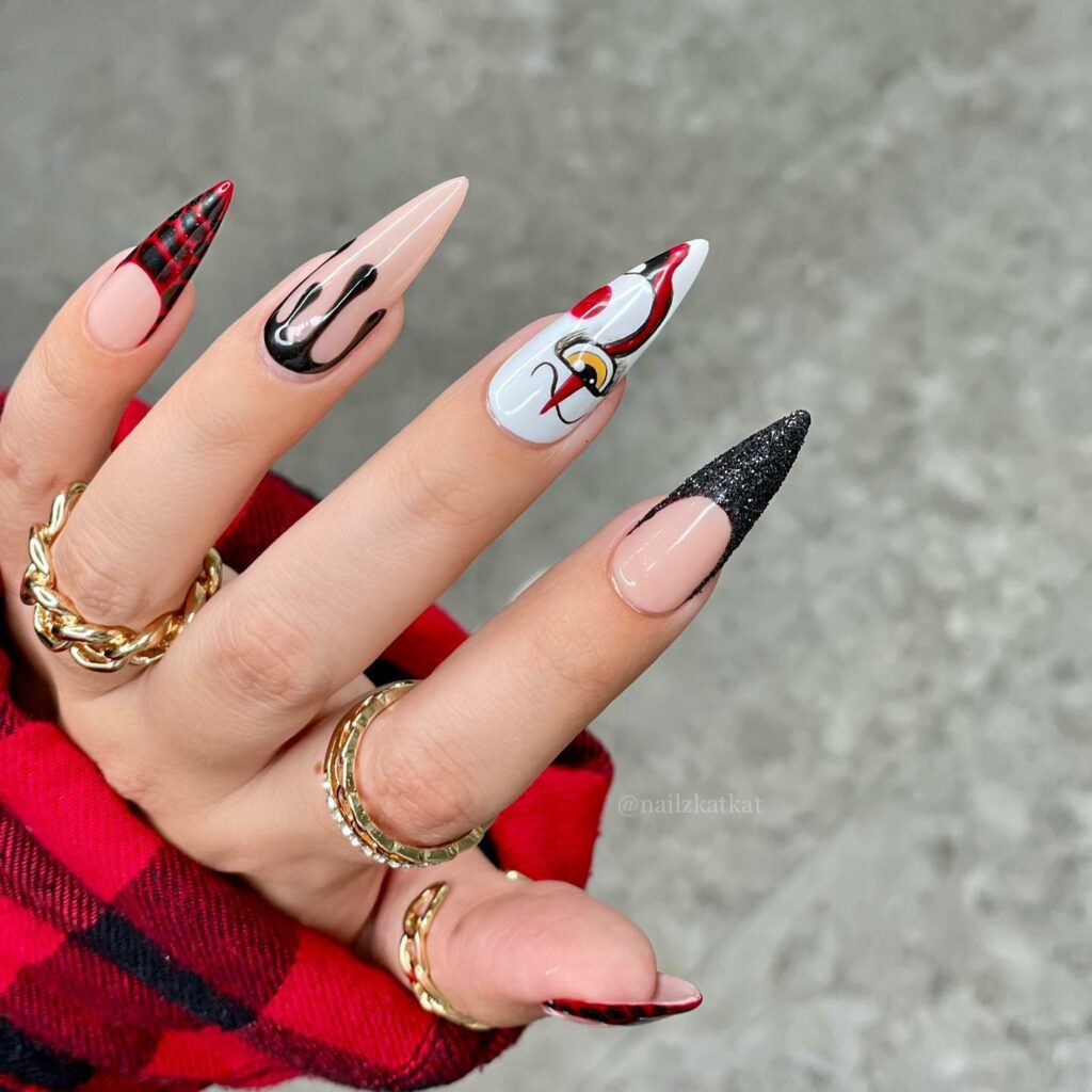 30 Latest November Nail Designs To Try This Fall 18 Cranberry Blooms nails
