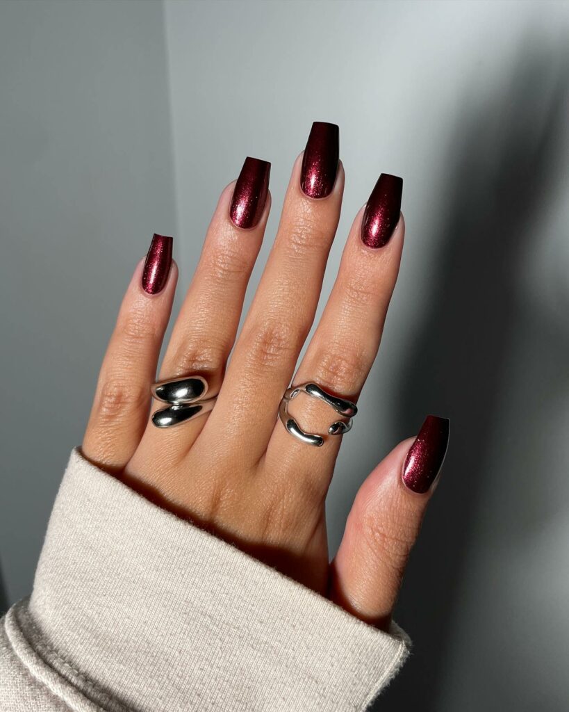 Embrace the Night with 33 Vampire Nail Designs for 2024 36 Crimson Jewel Encrusted Nails