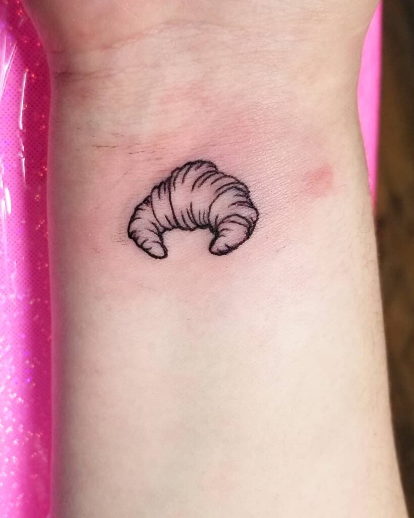 11+ Croissant Tattoo Ideas That Will Blow Your Mind! 19 Croissant Tattoo On Wrist