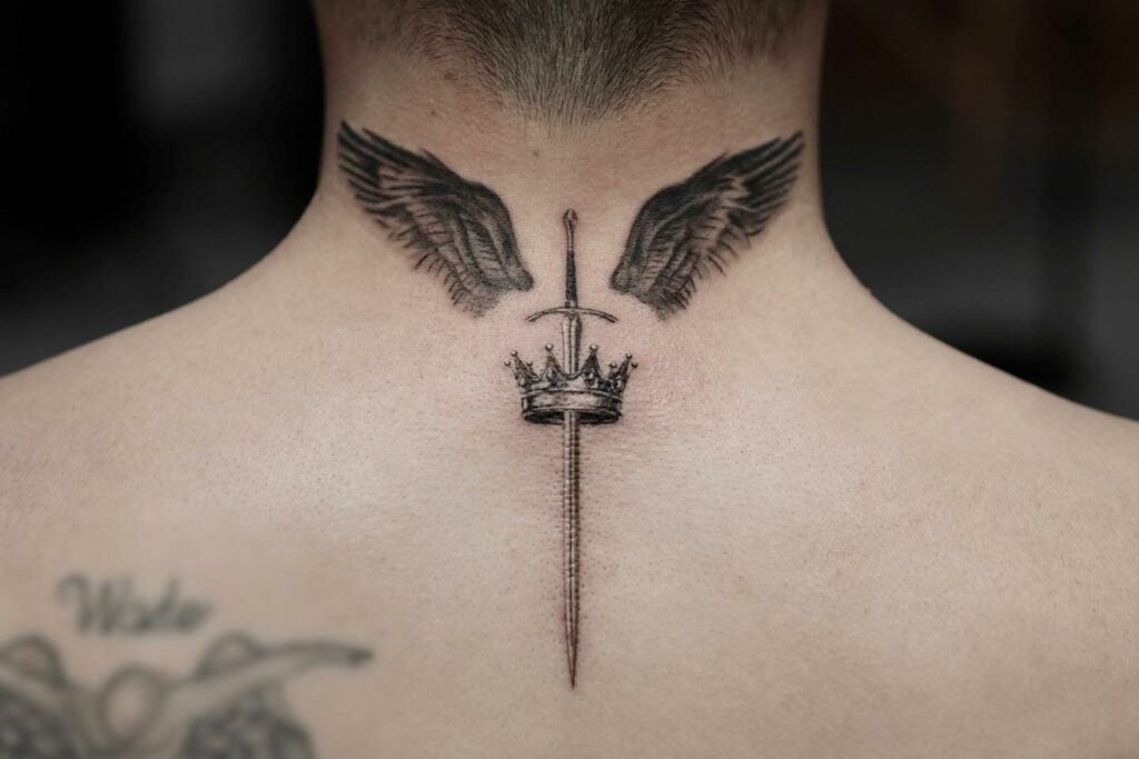 11+ Back Neck Tattoo Men That Will Blow Your Mind! 19 Crown Neck Tattoo For Men