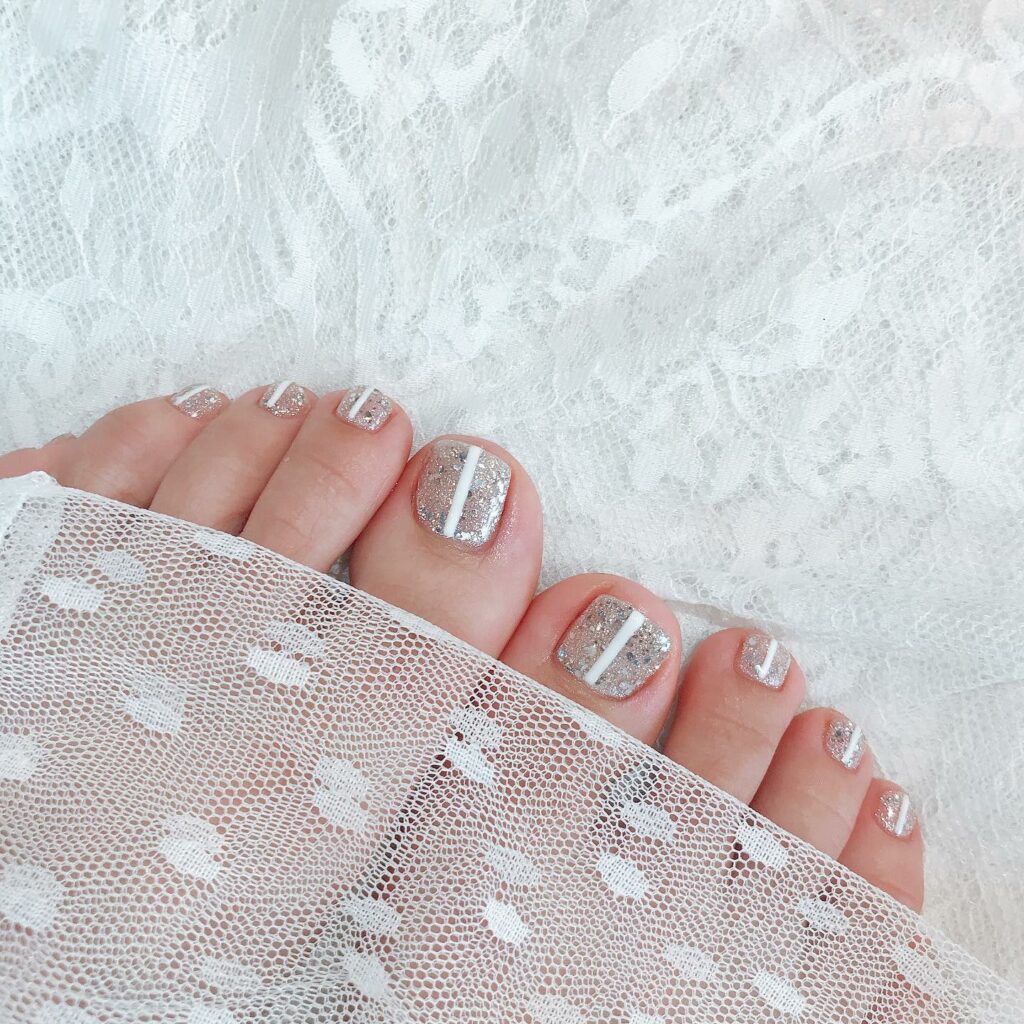 30 Gel Pedicure Ideas to Experiment with in 2024 17 Crystal Clear pedicure nails