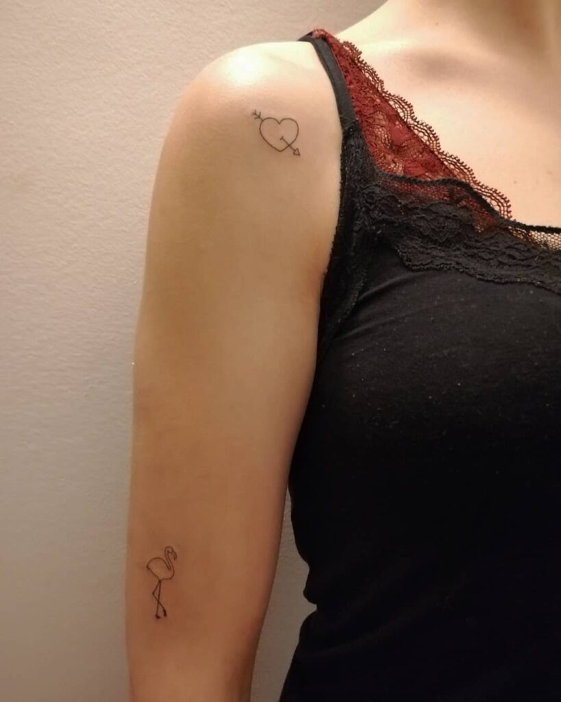 11+ Outline Heart Tattoo Ideas That Will Blow Your Mind! 19 Cupid Arrow Tattoo
