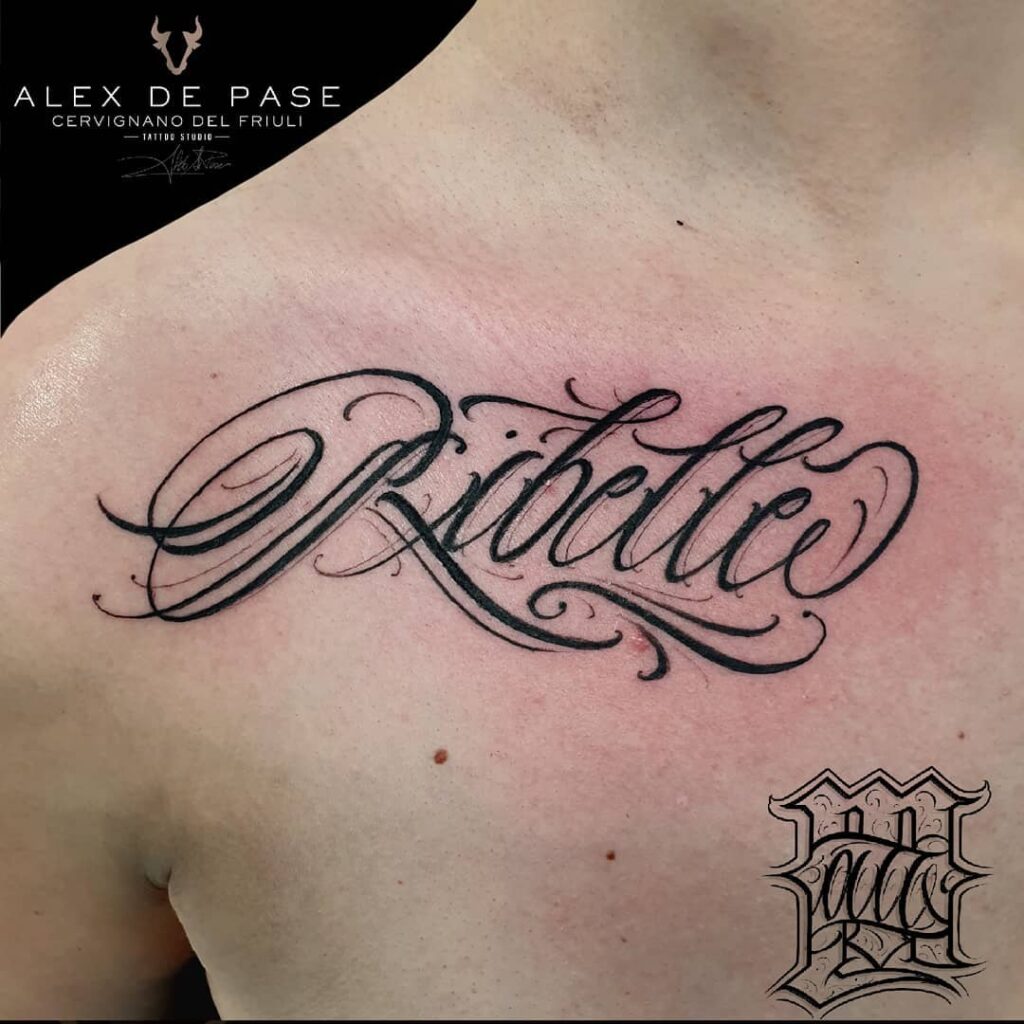 11+ Traditional Tattoo Lettering Ideas That Will Blow Your Mind! 11 Cursive Lettering Tattoo