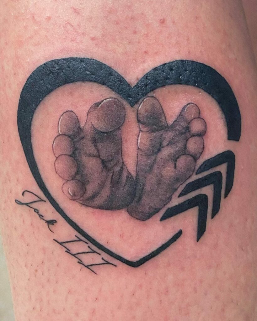 11+ Baby Footprint Tattoo Ideas You'll Have To See To Believe! 11 Cute Baby Footprint Tattoo