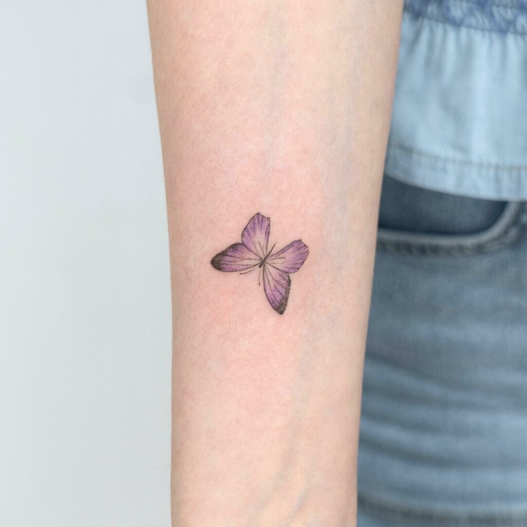 21+ Butterfly Back Tattoo Ideas That Will Blow Your Mind! 12 Cute Butterfly Tattoo In Blacks ideas