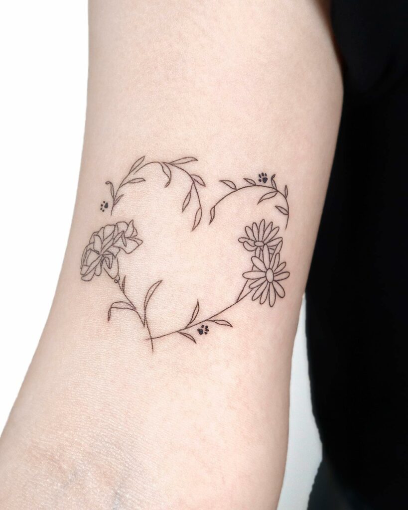 11+ Simple Carnation Tattoo Ideas You’ll Have To See To Believe! 18 Cute Carnation Tattoo With The Heart Motif