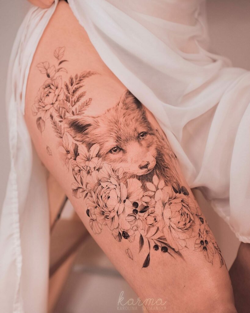 12+ Small Fox Tattoo Ideas To Inspire You! 13 Cute Fox Tattoo Designs Accentuated With Flowers