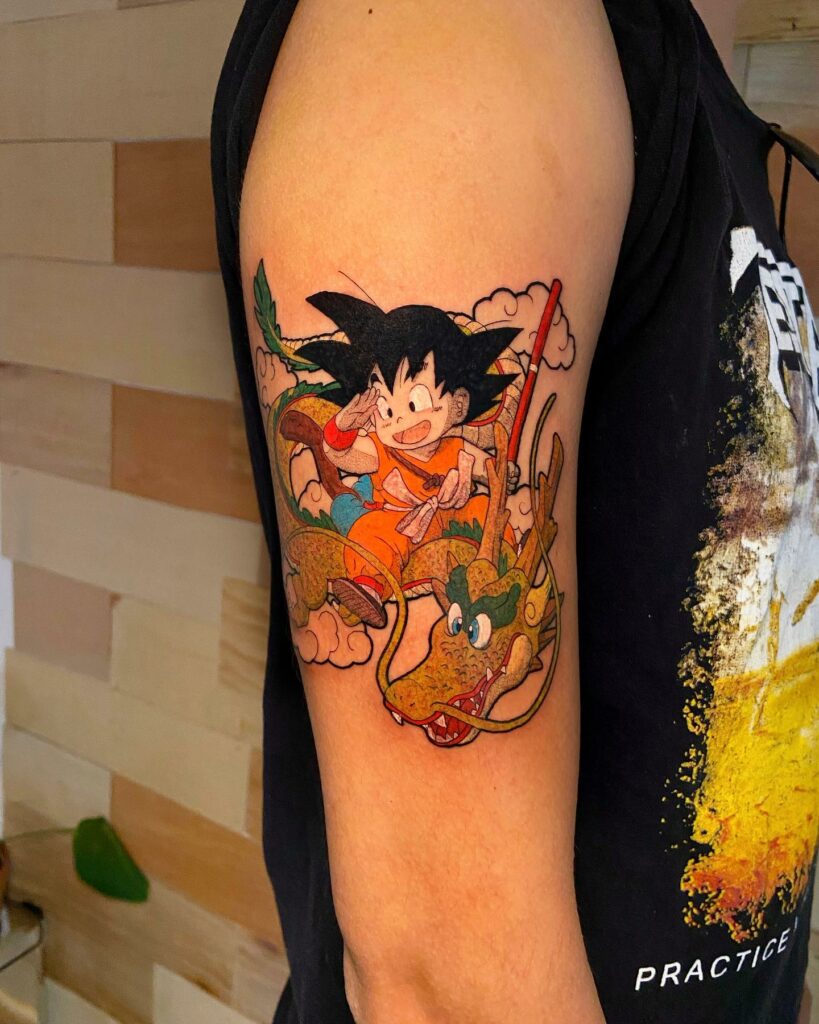 11+ Small Dragon Ball Z Tattoo Ideas That Will Blow Your Mind! 11 Cute Goku Chiquito Tattoo Design