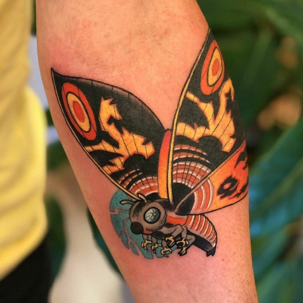 11+ Mothra Tattoo Ideas You Have To See To Believe! 14 Cute Little Angry Mothra Tattoo