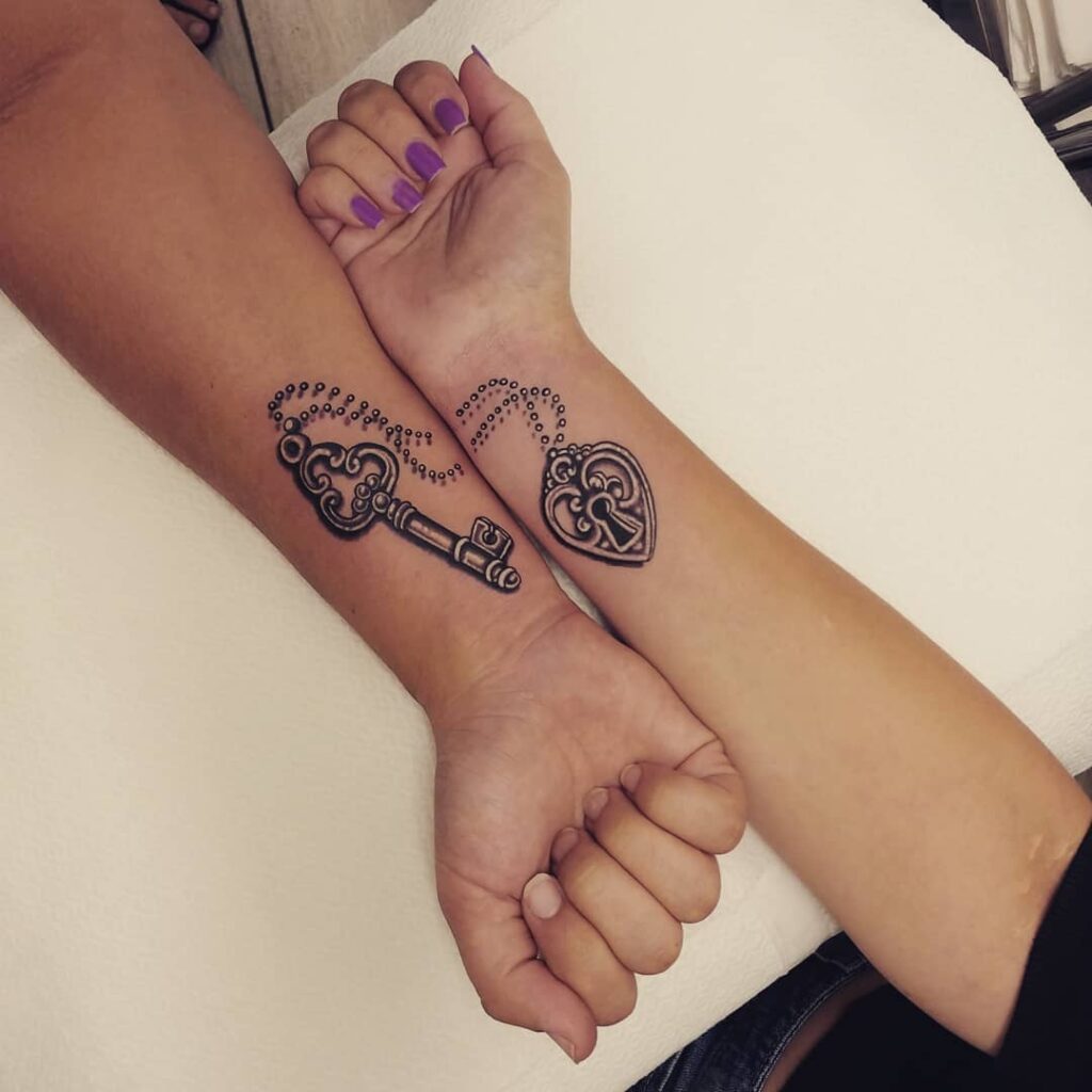 11+ Love Key Tattoo Ideas That Will Blow Your Mind! 15 Cute Lock And Key Tattoo