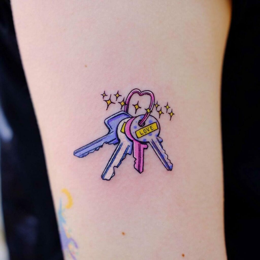 11+ Love Key Tattoo Ideas That Will Blow Your Mind! 18 Cute Love Keys Tattoo
