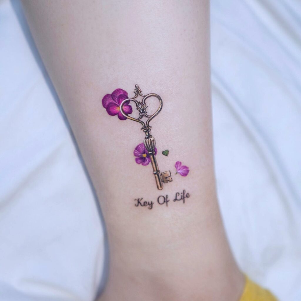11+ Love Key Tattoo Ideas That Will Blow Your Mind! 12 Cute Simple Key Tattoo