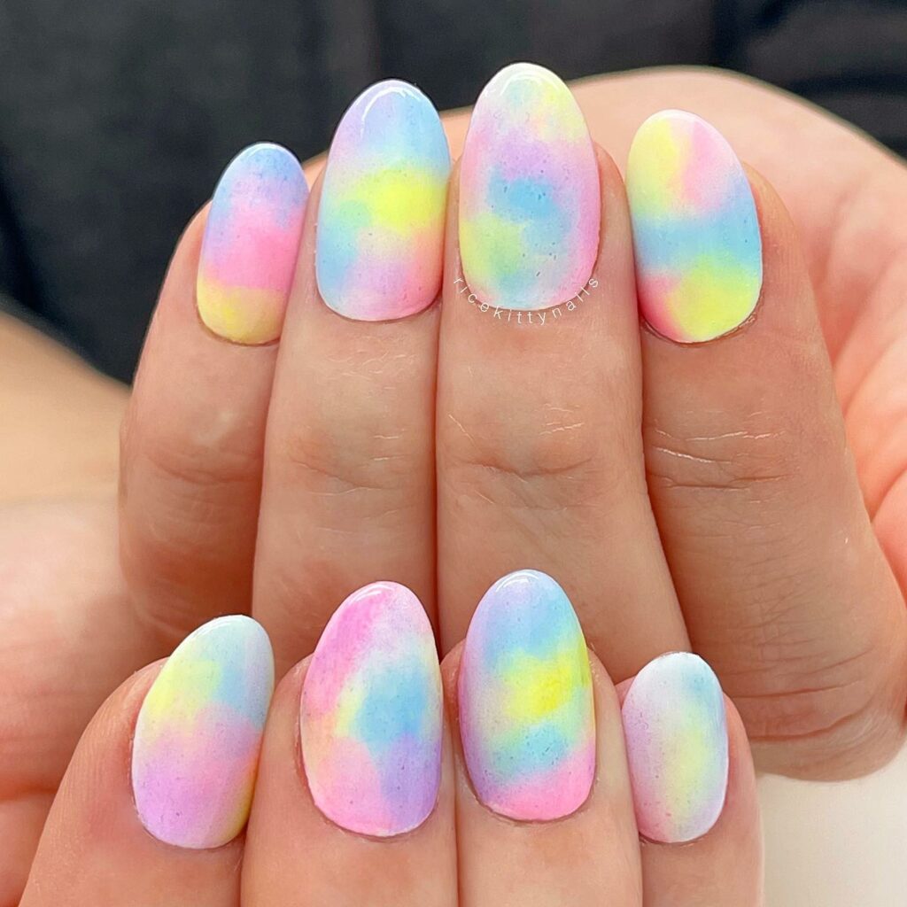 Get Artsy with 25 Tie-Dye Nail Designs in 2024 12 Adorable Cute Tie-Dye Nails