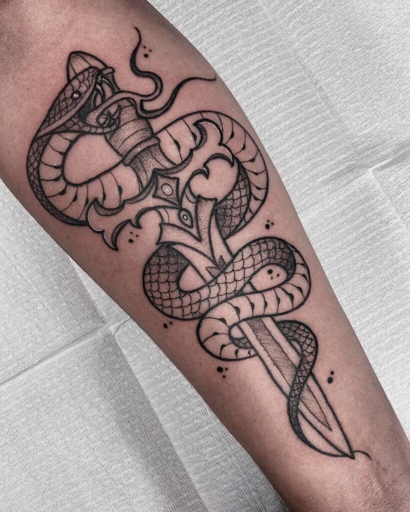 12+ Knife Tattoo Ideas To Inspire You! 14 Dagger Snake Tattoo