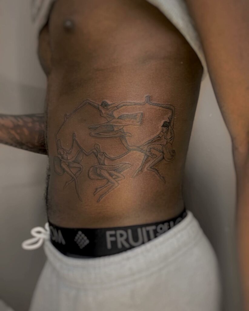 11+ Stomach Tattoo Men Ideas That Will Blow Your Mind! 15 Dancing In A Ring Stomach Tattoo