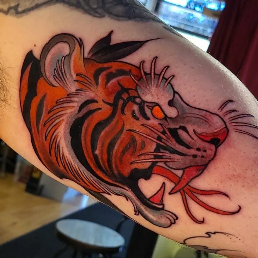 12+ Tiger Thigh Tattoo Ideas That Will Blow Your Mind! 18 Dangerous Tiger Thigh Tattoo
