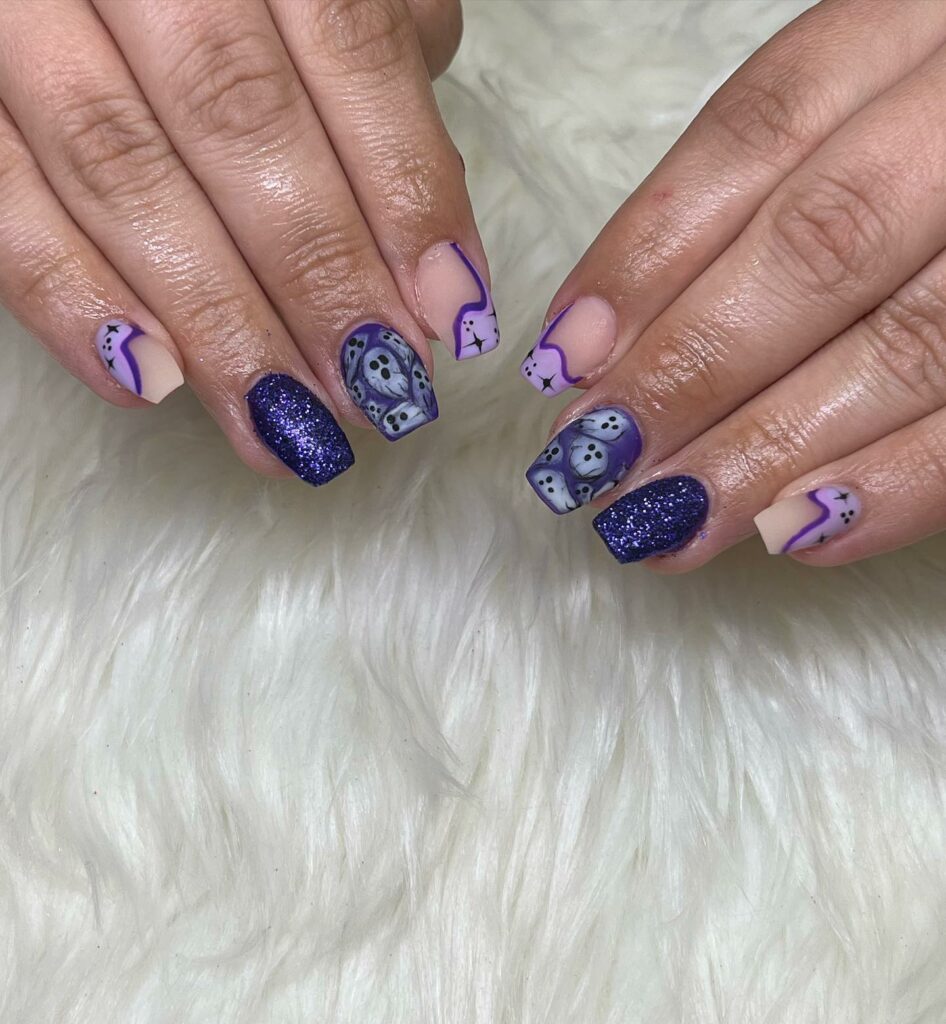 Trendy Short Coffin Nail Designs to Inspire You in 2024 ⚰️ 44 Daring and Trendy Halloween Short Coffin Nails
