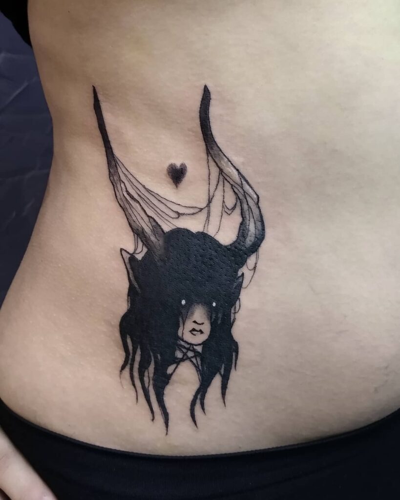 11+ Macabre Tattoo Ideas that Will Blow Your Mind! 14 Dark Female Satyr Tattoo