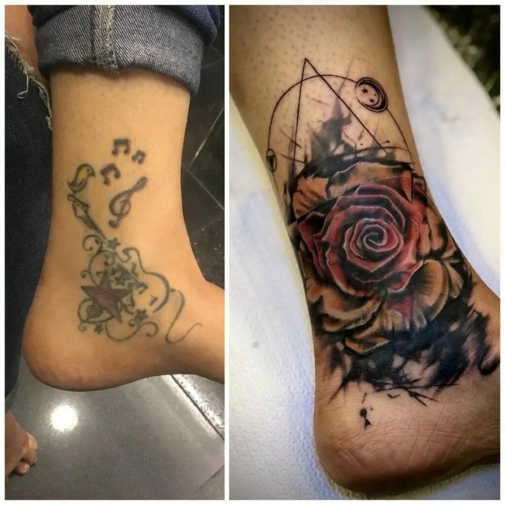 11+ Dark Tattoo Cover Ups That Will Blow Your Mind! 14 Dark Rose Tattoo