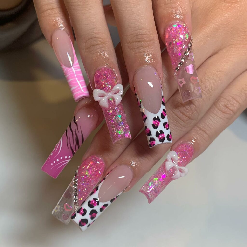 Add a Pop with 25 Cheetah Print Nails in 2024 34 Dazzling Pink Cheetah Nail Artistry