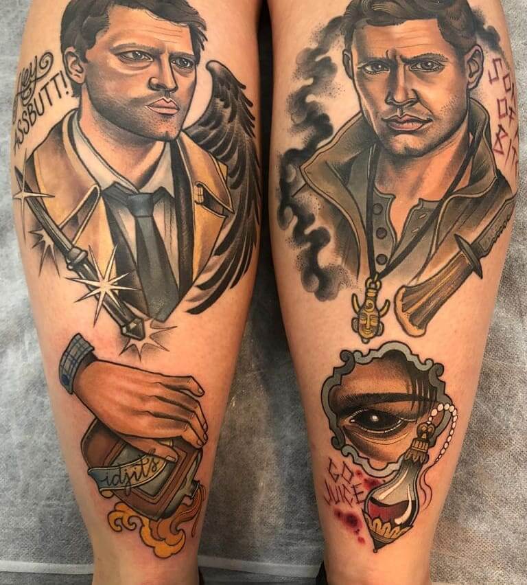 11+ Dean Winchester Tattoo Ideas That Will Blow Your Mind! 19 Dean And Castiel