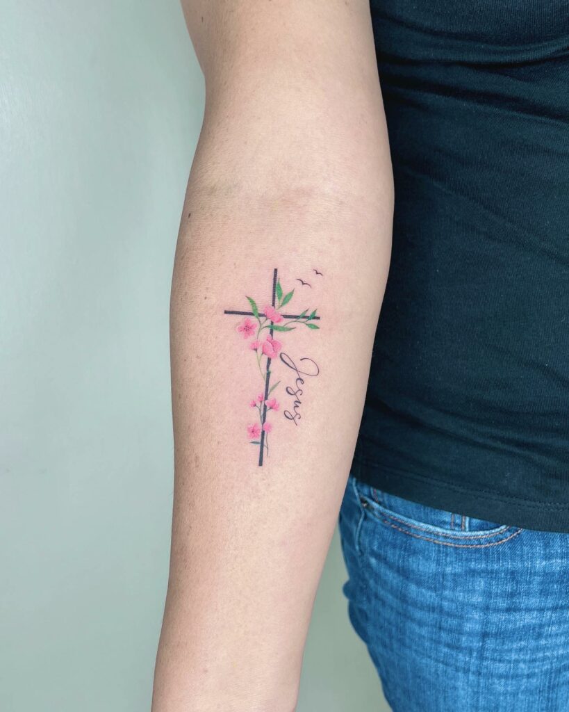 11+ Delicate Tattoo Ideas That Will Blow Your Mind! 13 Delicate Cross Tattoo For Forearm