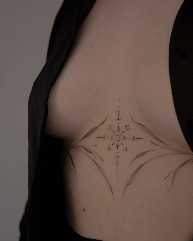 11+ Delicate Tattoo Ideas That Will Blow Your Mind! 14 Delicate Sternum Tattoo