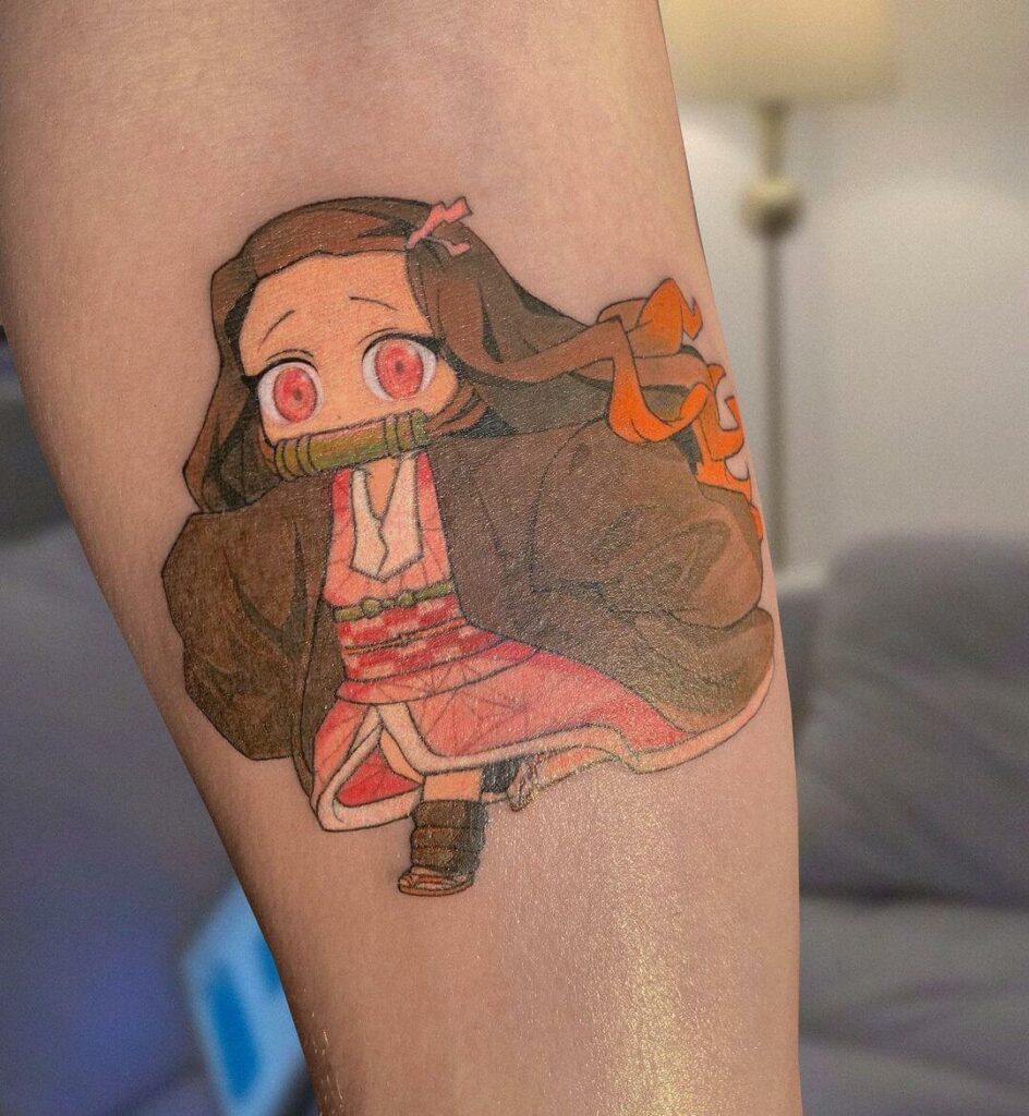 10+ Nezuko Tattoo Ideas That Will Blow Your Mind! 14 Demon Slayer Nezuko Tattoo With Her Bamboo Muzzle