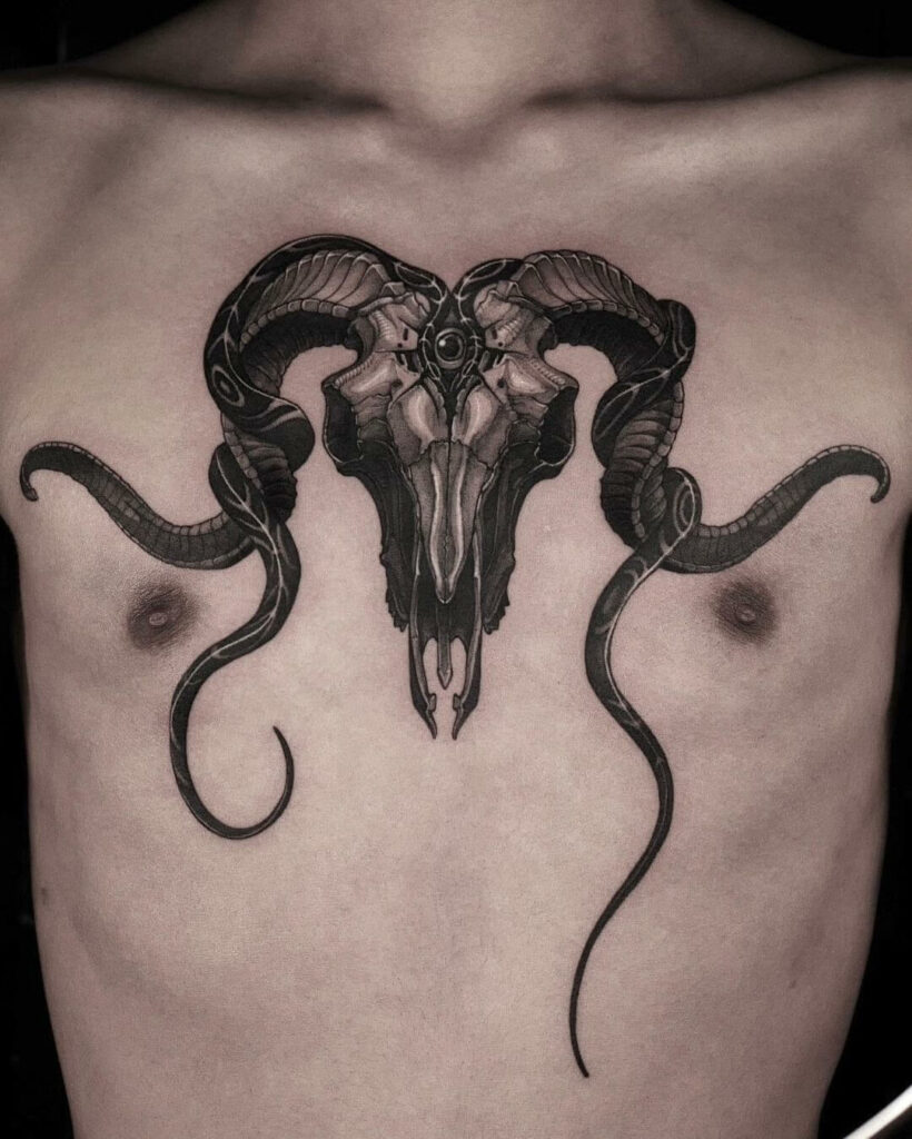 10+ Dark Skull Tattoo Ideas That Will Blow Your Mind! 17 Devil Skull Tattoo