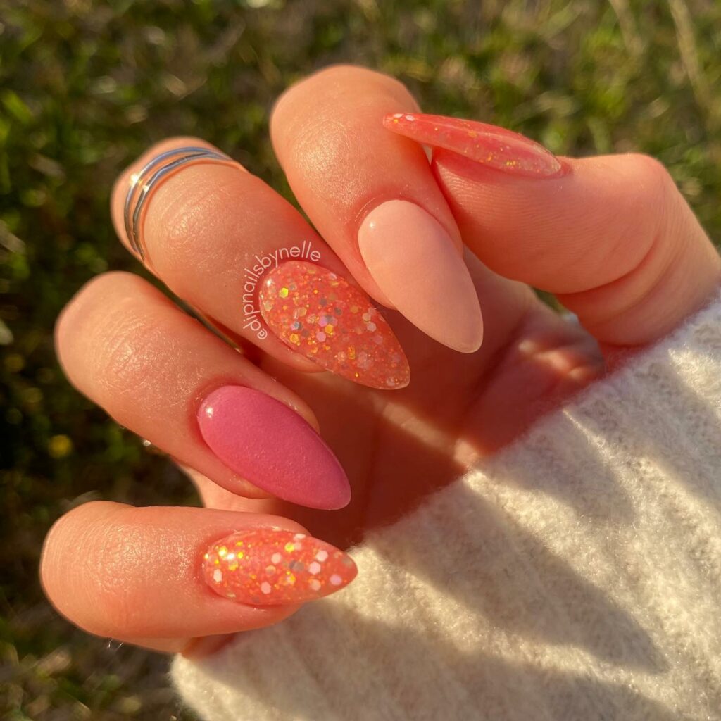 49 Latest Thanksgiving Nail Designs For 2024 50 Dip-Dyed Sunset Digits