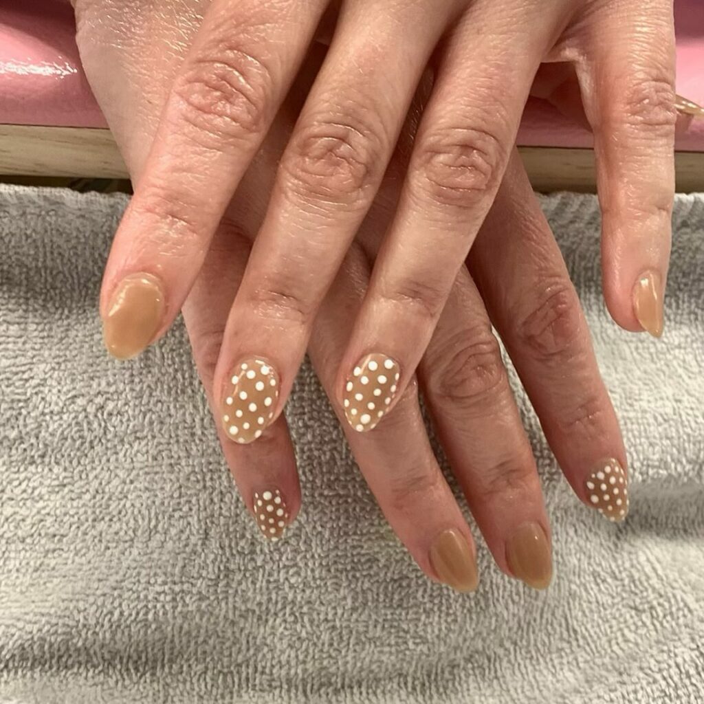 Shine Bright with 50 Rose Gold Nail Designs for 2024 54 Disco Dots gold nails
