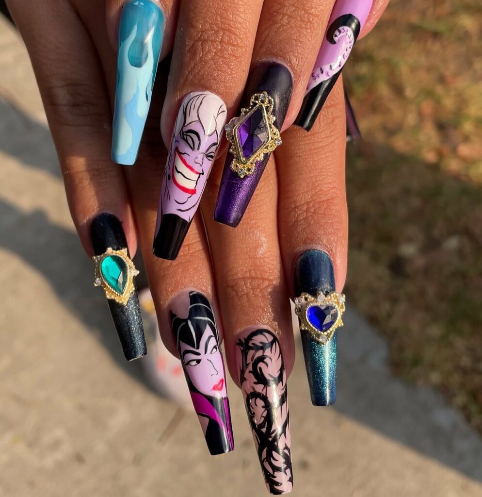 50 Latest Disney Nails Ideas To Try In 2024! 31 Disney Villain Nails