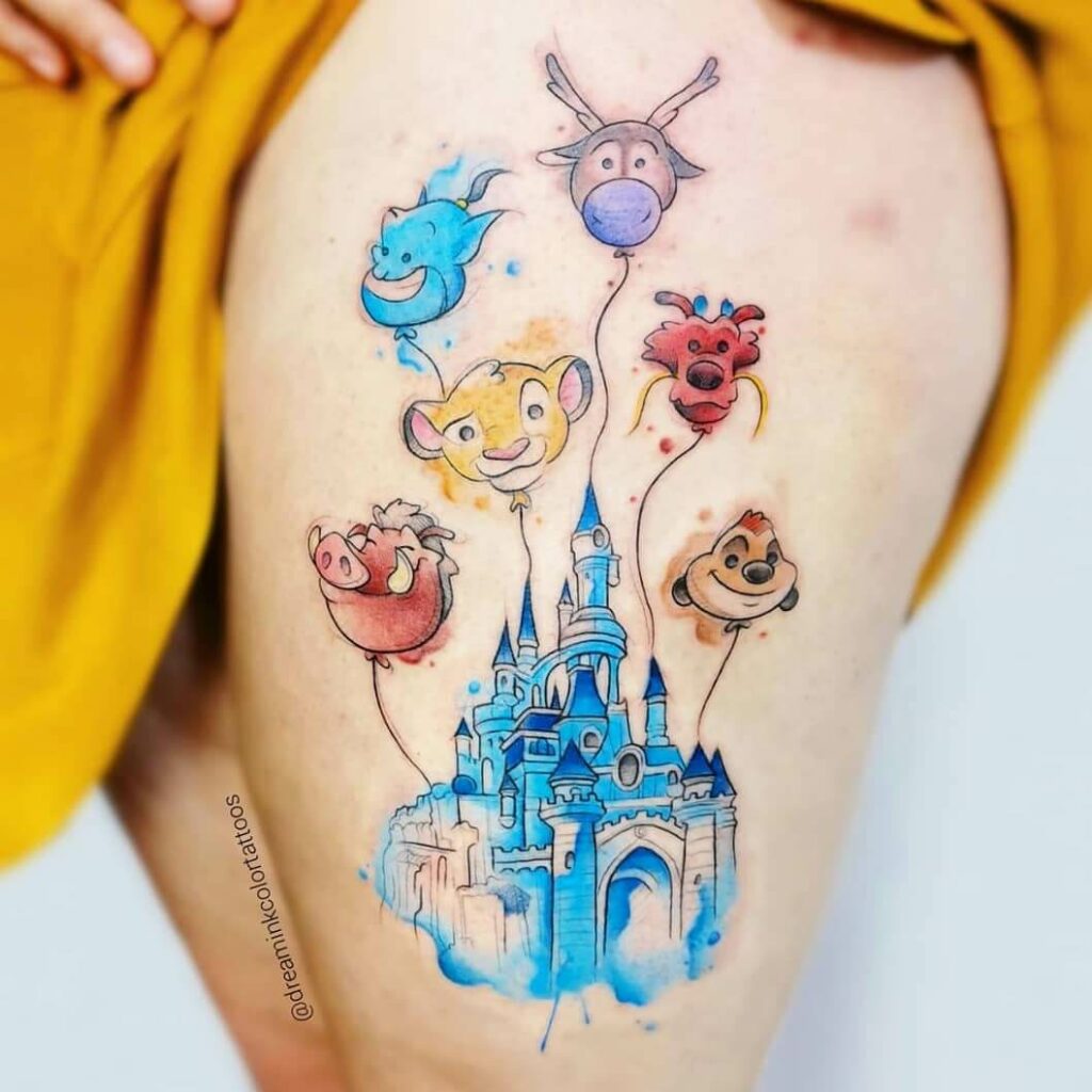 11+ Acuarela Tattoo Ideas That Will Blow Your Mind! 19 Disney Watercolour Tatuajes Idea