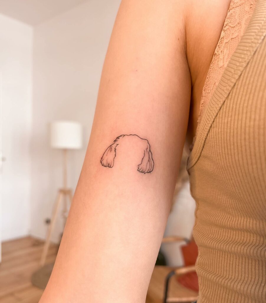 12+ Dog Outline Tattoo Ideas To Inspire You! 19 Dog Ear Outline Tattoo