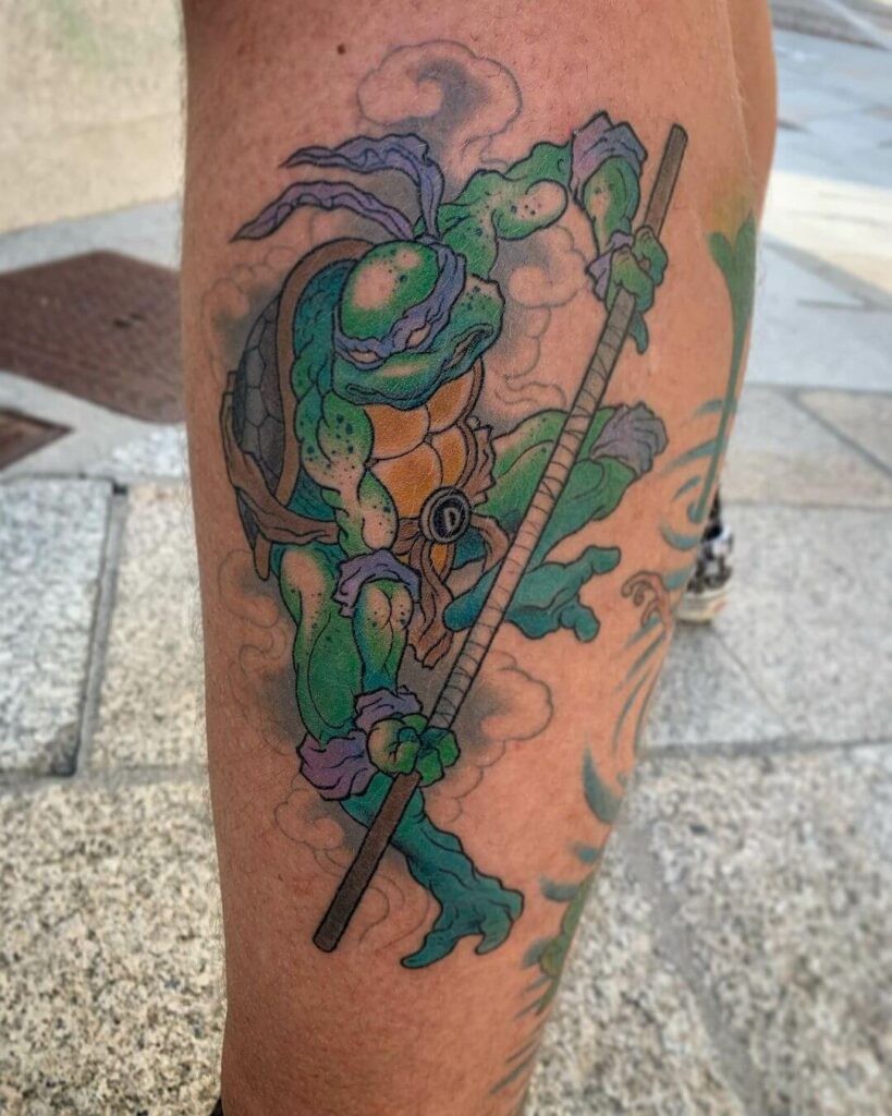 11+ Nickelodeon Tattoo Ideas That Will Blow Your Mind! 15 Donatello The Turtle Ninja Tattoo