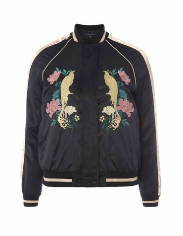 Dorothy Perkins Embroidered Bird Bomber Jacket £15 Black bomber jacket with bird and floral embroidery