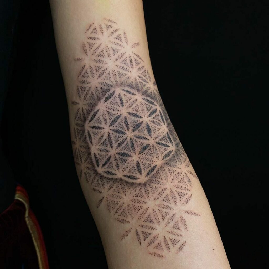 18+ Inner Elbow Tattoo Ideas You Have To See To Believe! 21 Dotwork Inner Elbow Tattoo