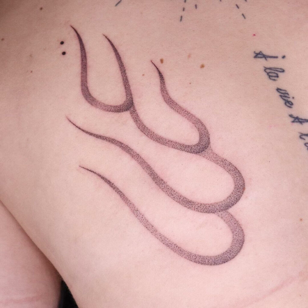 11+ Fire Tribal Tattoo Ideas That Will Blow Your Mind! 19 Dotwork Tribal Fire Tattoo