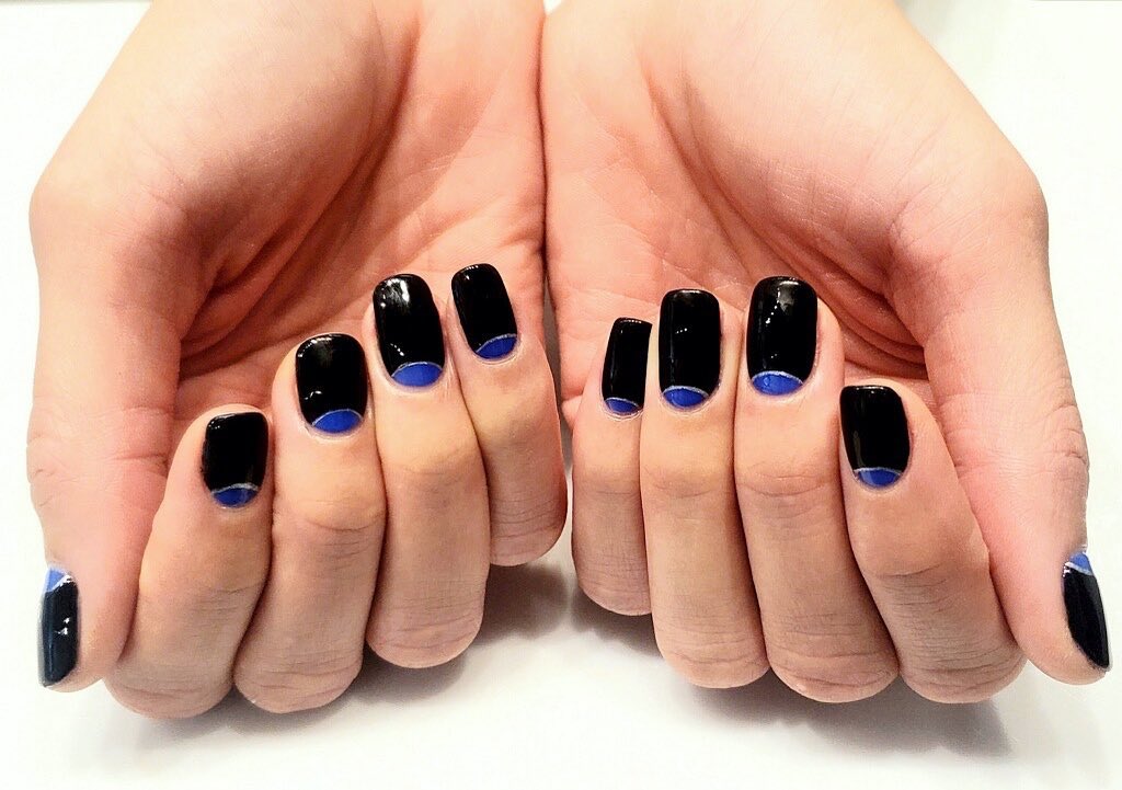 Trendy Half-Moon Nail Designs to Try in 2024 🌙 18 Double Blues