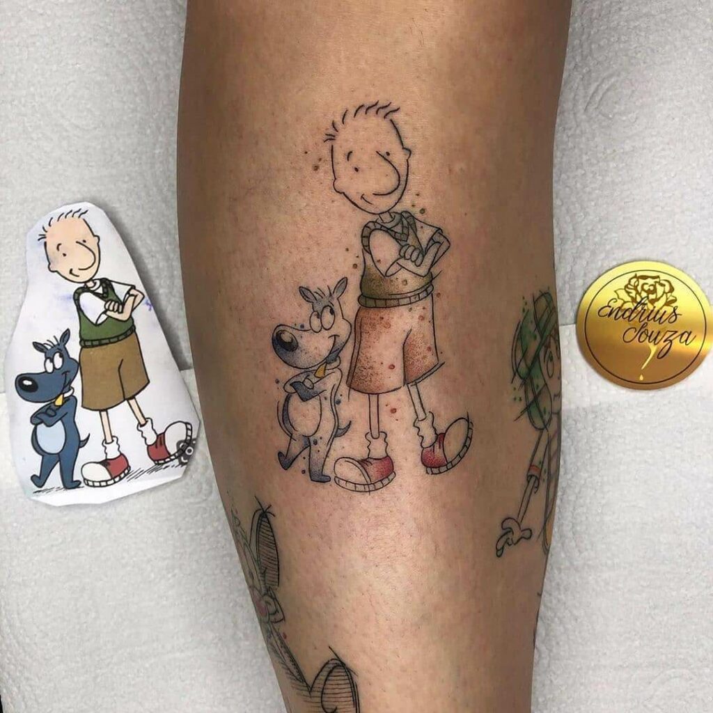 11+ Nickelodeon Tattoo Ideas That Will Blow Your Mind! 12 Doug And Porkchop Tattoo