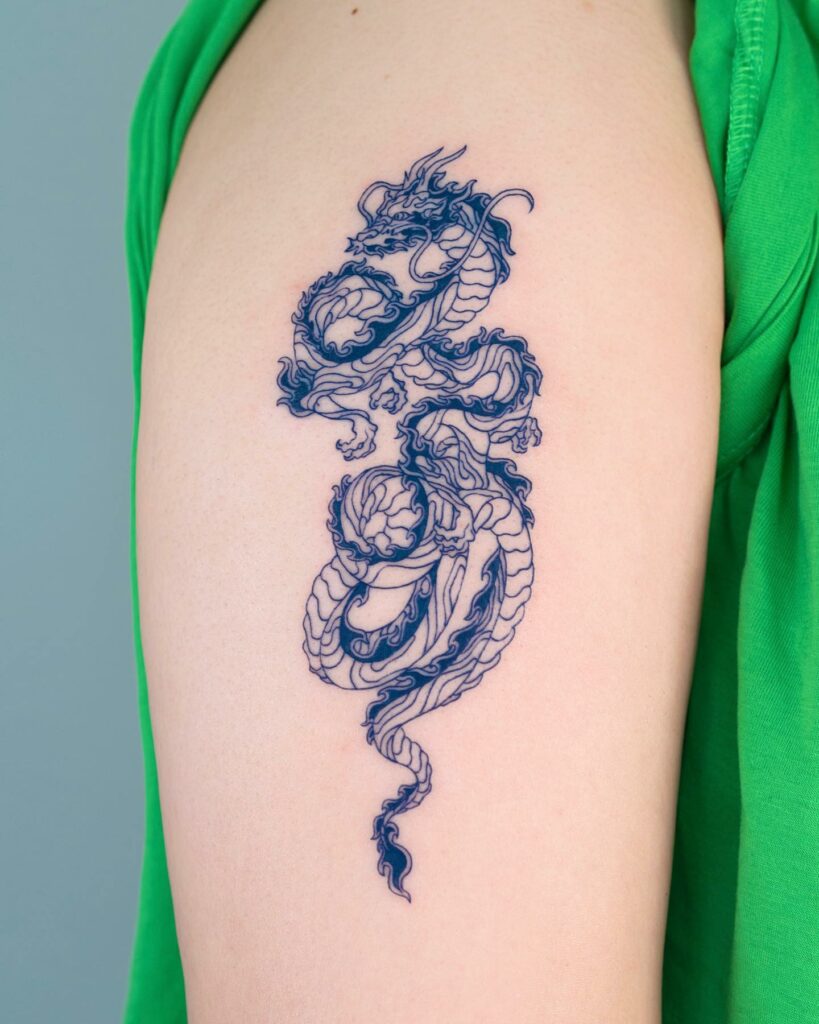 11+ Western Dragon Tattoo Ideas That Will Blow Your Mind! 12 Dragon Blackwork Version