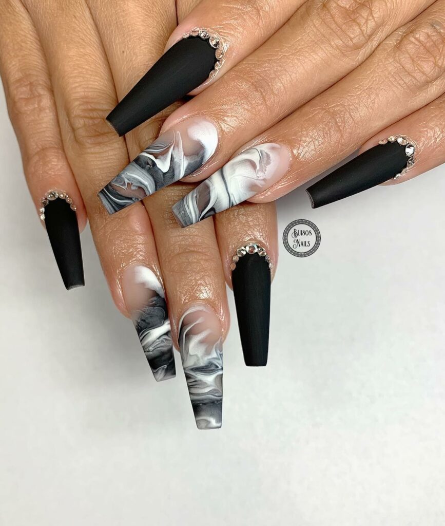 Indulge in 40 Marble Nail Designs for 2024 31 Dual Trends marble nails