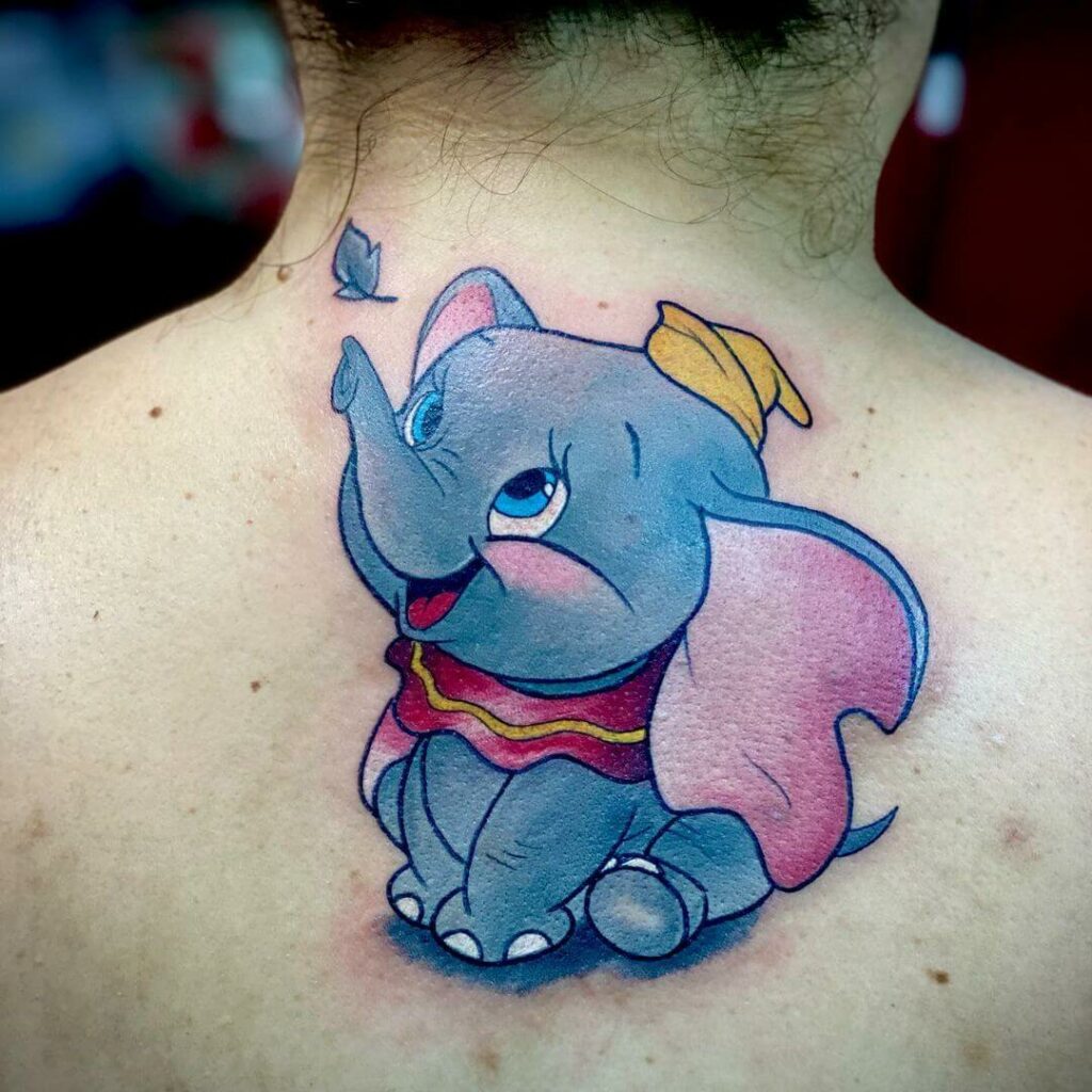 12+ Dumbo Tattoo Ideas To Inspire You! 11 Dumbo Tattoo On The Back