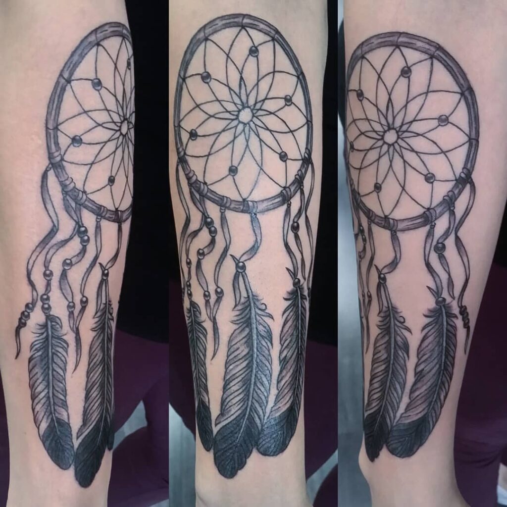 12+ Eagle Feather Tattoo Ideas To Inspire You 14 Eagle Feather Dreamcatcher Tattoo