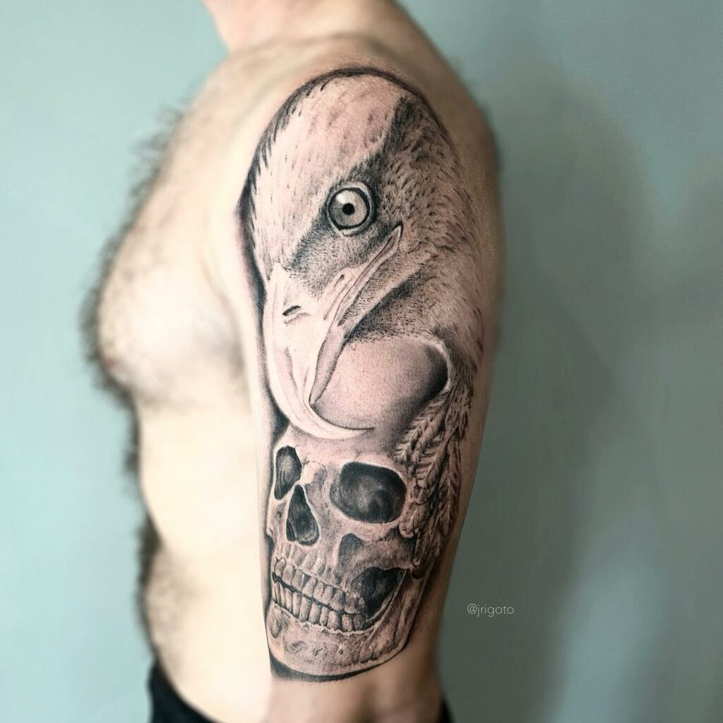 11+ American Traditional Eagle Tattoo Ideas That Will Blow Your Mind! 18 Eagle Skull Tattoos