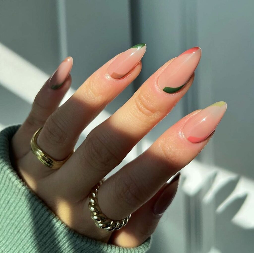 49 Latest Thanksgiving Nail Designs For 2024 32 Earthy French Manicure