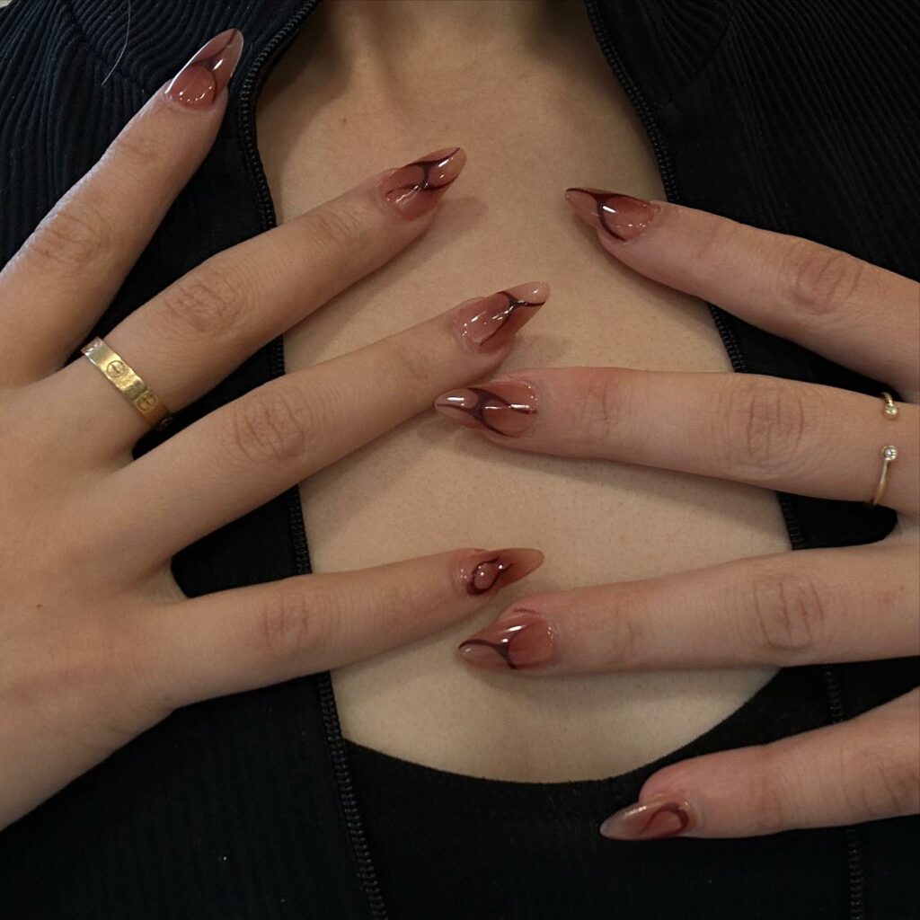 Feel Elegant with 20 Blush Nail Designs for 2024 24 Earthy Tones blush nails