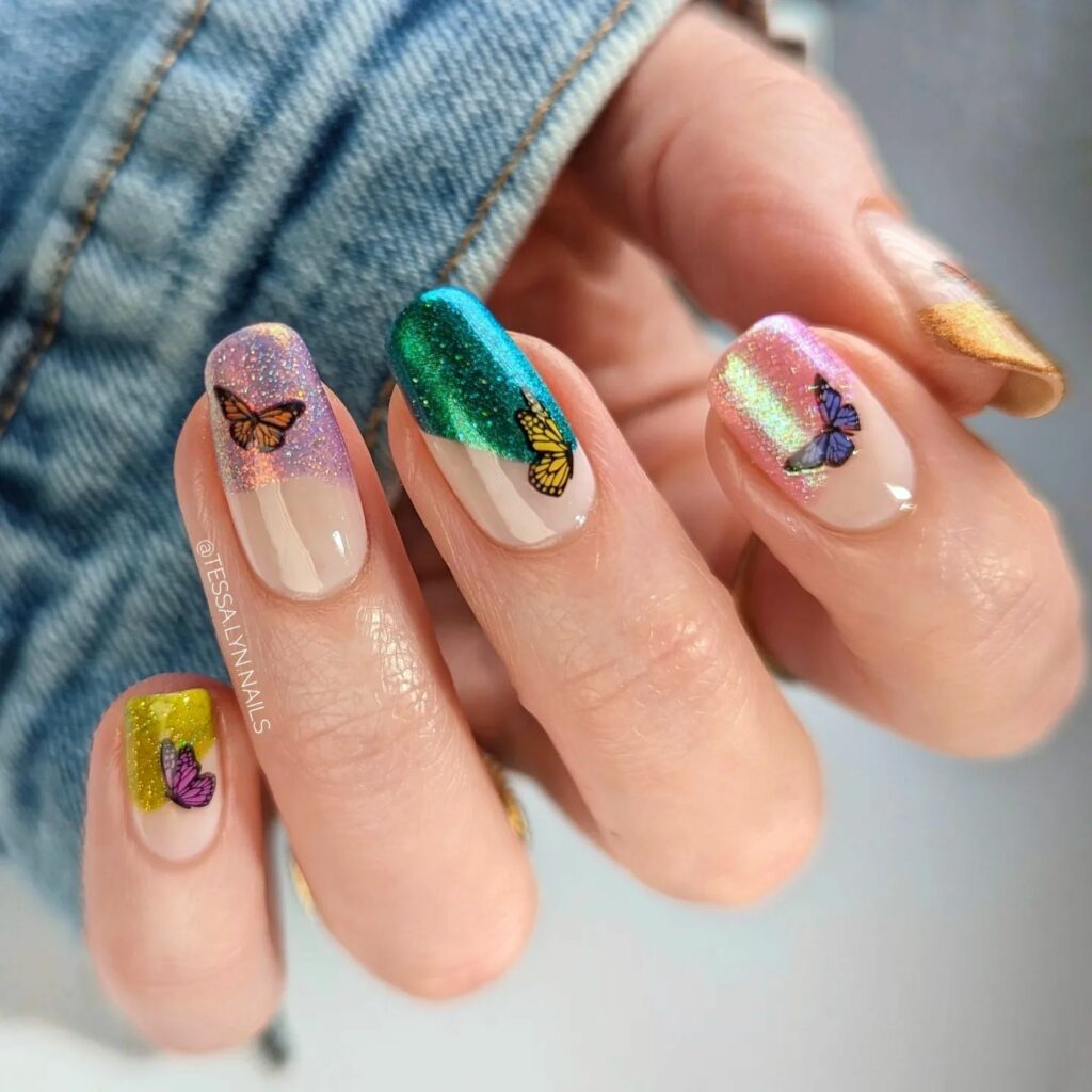 50 Latest Butterfly Nail Designs To try In 2024! 29 Fluttering into Fashion with Butterfly Nails